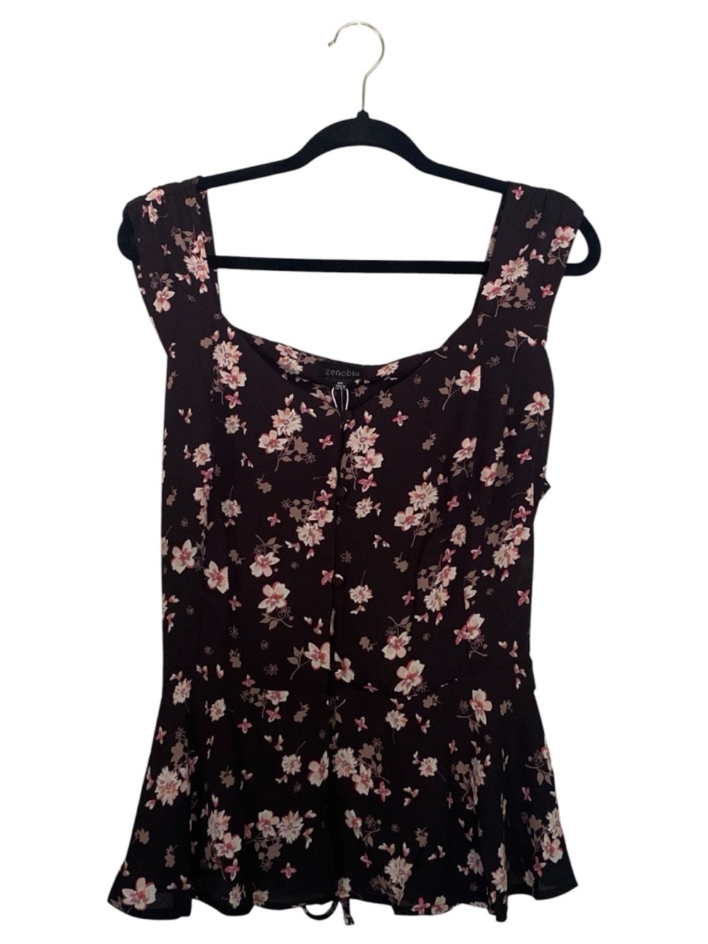 Zenobia Lot of 2 Floral Sleeveless Tops Blouses Womens Plus Size 2X Juniors NWT - Picture 2 of 14